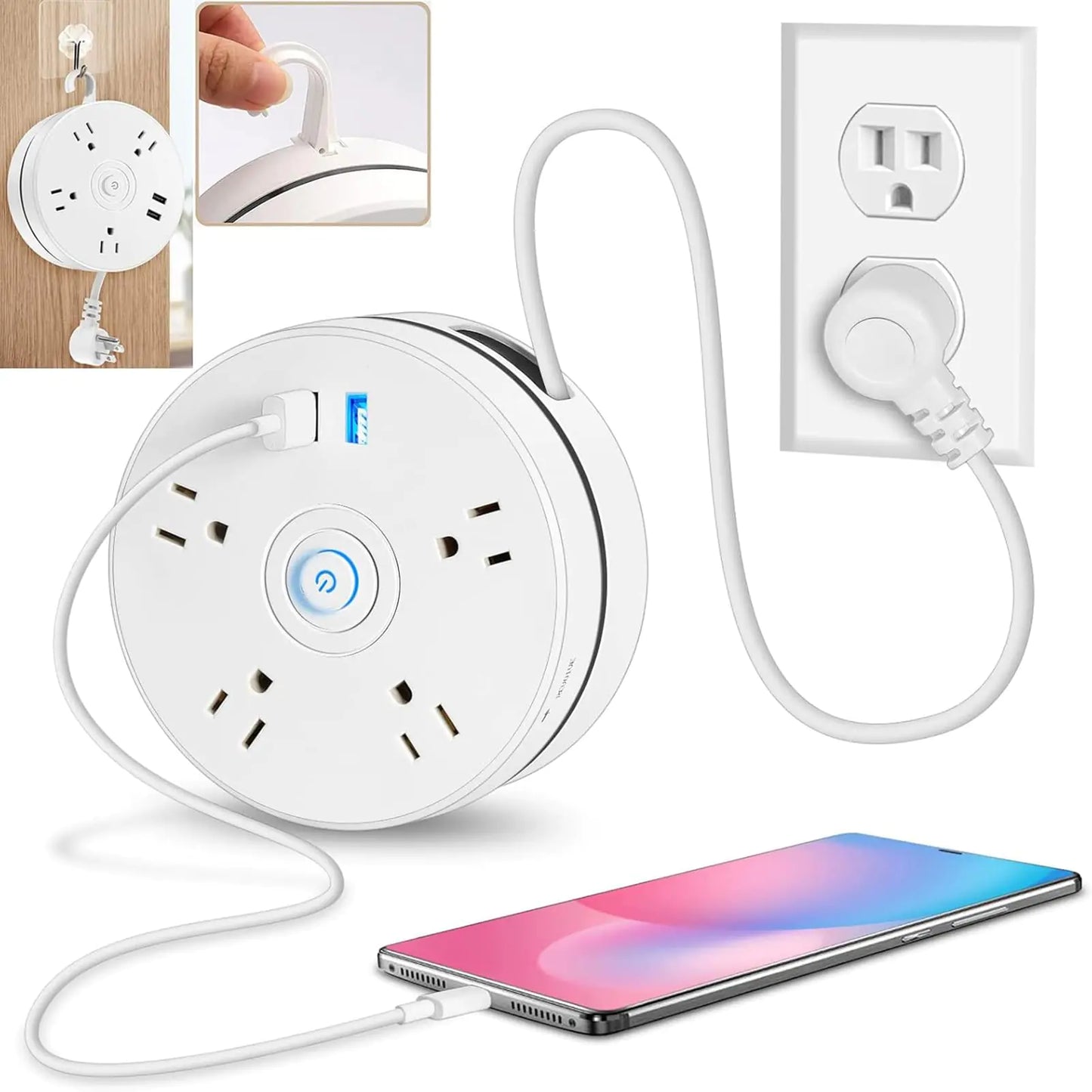 Retractable 6FT Extension Cord